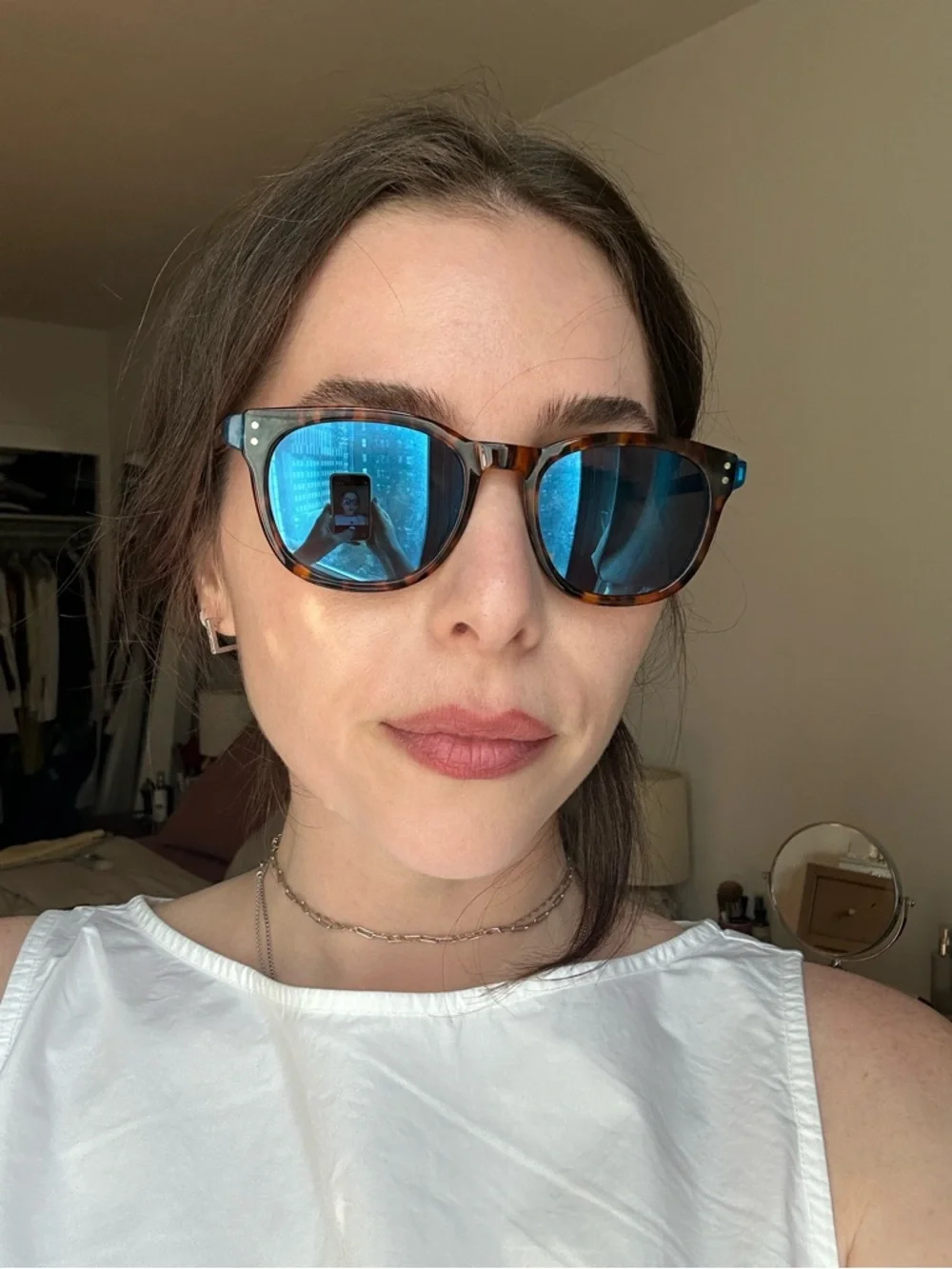 Marc by Marc Jacobs Tortoiseshell Sunglasses with Blue Mirrored Lenses